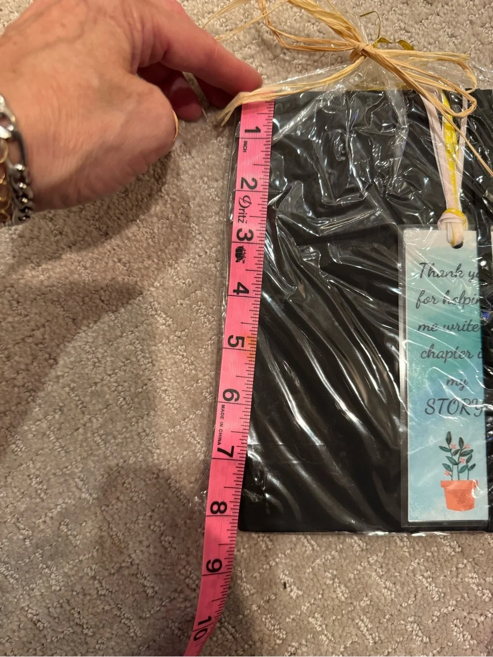 Black faux leather journal Inspirational Bookmark - brand new still in packaging